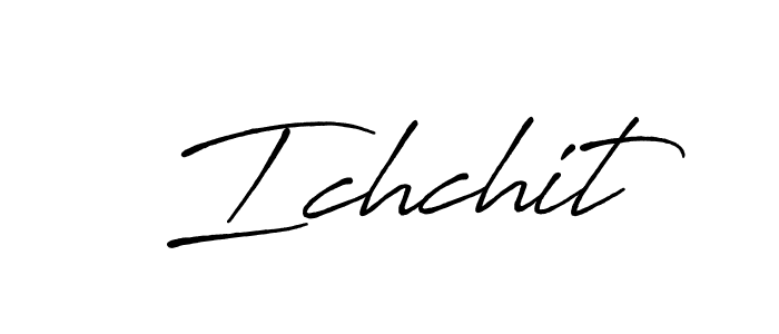 Use a signature maker to create a handwritten signature online. With this signature software, you can design (Antro_Vectra_Bolder) your own signature for name Ichchit. Ichchit signature style 7 images and pictures png
