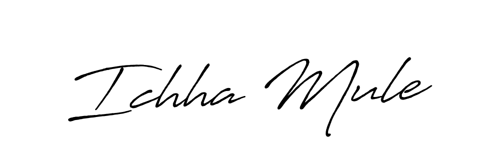 Create a beautiful signature design for name Ichha Mule. With this signature (Antro_Vectra_Bolder) fonts, you can make a handwritten signature for free. Ichha Mule signature style 7 images and pictures png