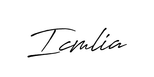 Also we have Icmlia name is the best signature style. Create professional handwritten signature collection using Antro_Vectra_Bolder autograph style. Icmlia signature style 7 images and pictures png