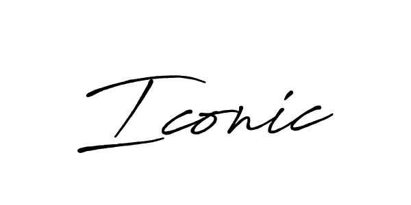 Design your own signature with our free online signature maker. With this signature software, you can create a handwritten (Antro_Vectra_Bolder) signature for name Iconic. Iconic signature style 7 images and pictures png