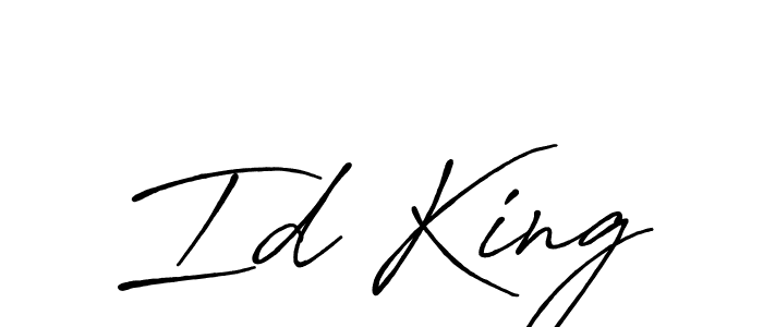 Id King stylish signature style. Best Handwritten Sign (Antro_Vectra_Bolder) for my name. Handwritten Signature Collection Ideas for my name Id King. Id King signature style 7 images and pictures png