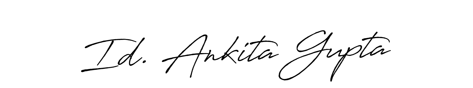 Use a signature maker to create a handwritten signature online. With this signature software, you can design (Antro_Vectra_Bolder) your own signature for name Id. Ankita Gupta. Id. Ankita Gupta signature style 7 images and pictures png