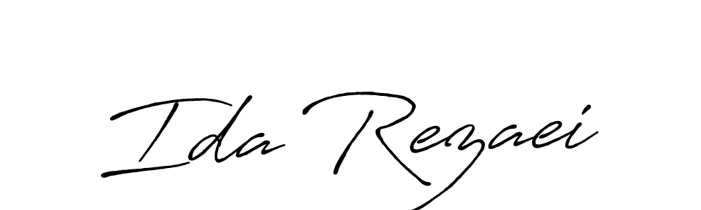 How to make Ida Rezaei name signature. Use Antro_Vectra_Bolder style for creating short signs online. This is the latest handwritten sign. Ida Rezaei signature style 7 images and pictures png