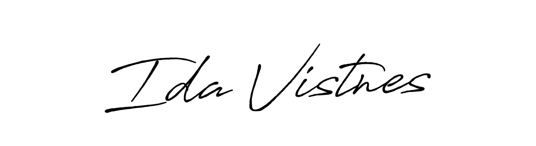 Ida Vistnes stylish signature style. Best Handwritten Sign (Antro_Vectra_Bolder) for my name. Handwritten Signature Collection Ideas for my name Ida Vistnes. Ida Vistnes signature style 7 images and pictures png