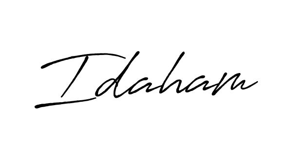 Idaham stylish signature style. Best Handwritten Sign (Antro_Vectra_Bolder) for my name. Handwritten Signature Collection Ideas for my name Idaham. Idaham signature style 7 images and pictures png