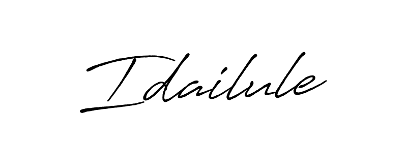 The best way (Antro_Vectra_Bolder) to make a short signature is to pick only two or three words in your name. The name Idailule include a total of six letters. For converting this name. Idailule signature style 7 images and pictures png