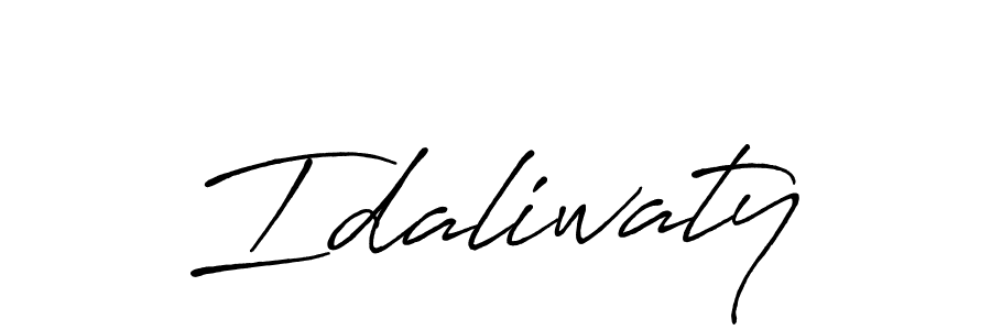 Make a beautiful signature design for name Idaliwaty. Use this online signature maker to create a handwritten signature for free. Idaliwaty signature style 7 images and pictures png