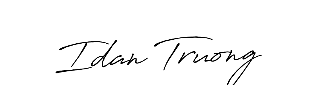 You should practise on your own different ways (Antro_Vectra_Bolder) to write your name (Idan Truong) in signature. don't let someone else do it for you. Idan Truong signature style 7 images and pictures png