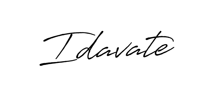 Design your own signature with our free online signature maker. With this signature software, you can create a handwritten (Antro_Vectra_Bolder) signature for name Idavate. Idavate signature style 7 images and pictures png