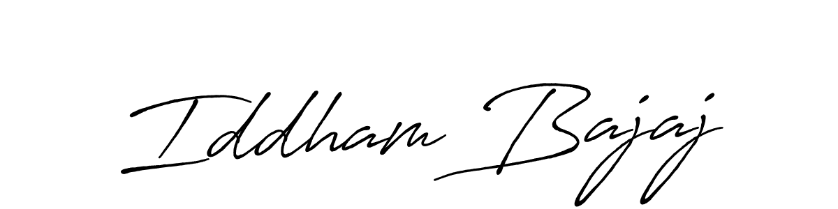 Antro_Vectra_Bolder is a professional signature style that is perfect for those who want to add a touch of class to their signature. It is also a great choice for those who want to make their signature more unique. Get Iddham Bajaj name to fancy signature for free. Iddham Bajaj signature style 7 images and pictures png