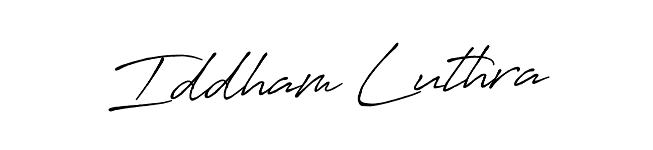 if you are searching for the best signature style for your name Iddham Luthra. so please give up your signature search. here we have designed multiple signature styles  using Antro_Vectra_Bolder. Iddham Luthra signature style 7 images and pictures png