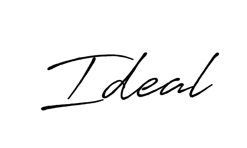 Also we have Ideal name is the best signature style. Create professional handwritten signature collection using Antro_Vectra_Bolder autograph style. Ideal signature style 7 images and pictures png