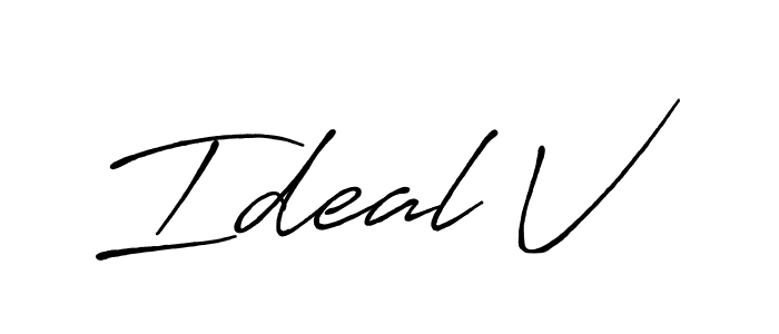 This is the best signature style for the Ideal V name. Also you like these signature font (Antro_Vectra_Bolder). Mix name signature. Ideal V signature style 7 images and pictures png