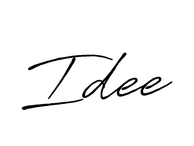 How to make Idee name signature. Use Antro_Vectra_Bolder style for creating short signs online. This is the latest handwritten sign. Idee signature style 7 images and pictures png