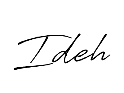 How to make Ideh signature? Antro_Vectra_Bolder is a professional autograph style. Create handwritten signature for Ideh name. Ideh signature style 7 images and pictures png
