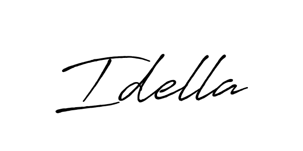 Make a beautiful signature design for name Idella. With this signature (Antro_Vectra_Bolder) style, you can create a handwritten signature for free. Idella signature style 7 images and pictures png