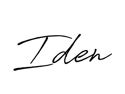 The best way (Antro_Vectra_Bolder) to make a short signature is to pick only two or three words in your name. The name Iden include a total of six letters. For converting this name. Iden signature style 7 images and pictures png