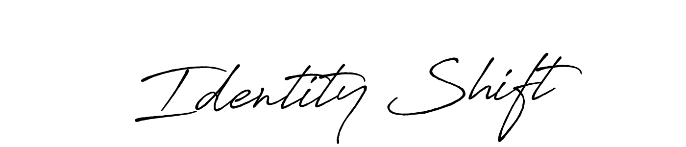 Create a beautiful signature design for name Identity Shift. With this signature (Antro_Vectra_Bolder) fonts, you can make a handwritten signature for free. Identity Shift signature style 7 images and pictures png