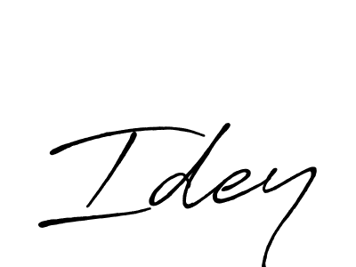 Make a beautiful signature design for name Idey. With this signature (Antro_Vectra_Bolder) style, you can create a handwritten signature for free. Idey signature style 7 images and pictures png