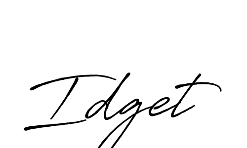 Best and Professional Signature Style for Idget. Antro_Vectra_Bolder Best Signature Style Collection. Idget signature style 7 images and pictures png