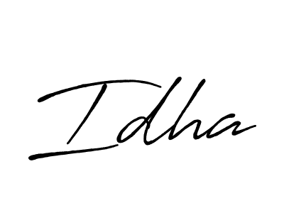 Also You can easily find your signature by using the search form. We will create Idha name handwritten signature images for you free of cost using Antro_Vectra_Bolder sign style. Idha signature style 7 images and pictures png