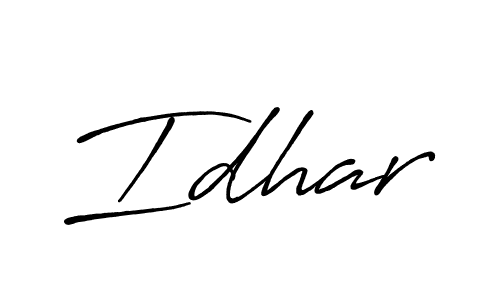 How to make Idhar signature? Antro_Vectra_Bolder is a professional autograph style. Create handwritten signature for Idhar name. Idhar signature style 7 images and pictures png