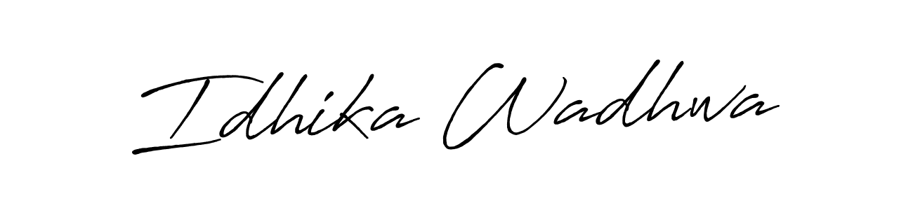 How to make Idhika Wadhwa signature? Antro_Vectra_Bolder is a professional autograph style. Create handwritten signature for Idhika Wadhwa name. Idhika Wadhwa signature style 7 images and pictures png