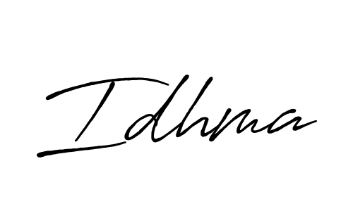 Create a beautiful signature design for name Idhma. With this signature (Antro_Vectra_Bolder) fonts, you can make a handwritten signature for free. Idhma signature style 7 images and pictures png