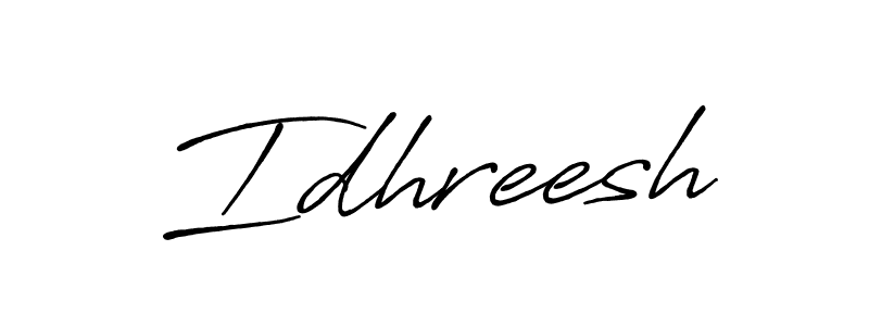 Antro_Vectra_Bolder is a professional signature style that is perfect for those who want to add a touch of class to their signature. It is also a great choice for those who want to make their signature more unique. Get Idhreesh name to fancy signature for free. Idhreesh signature style 7 images and pictures png