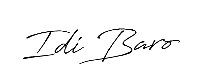 Create a beautiful signature design for name Idi Baro. With this signature (Antro_Vectra_Bolder) fonts, you can make a handwritten signature for free. Idi Baro signature style 7 images and pictures png