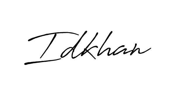 Make a beautiful signature design for name Idkhan. With this signature (Antro_Vectra_Bolder) style, you can create a handwritten signature for free. Idkhan signature style 7 images and pictures png