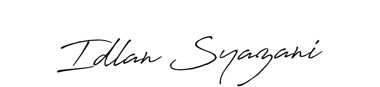 How to make Idlan Syazani signature? Antro_Vectra_Bolder is a professional autograph style. Create handwritten signature for Idlan Syazani name. Idlan Syazani signature style 7 images and pictures png