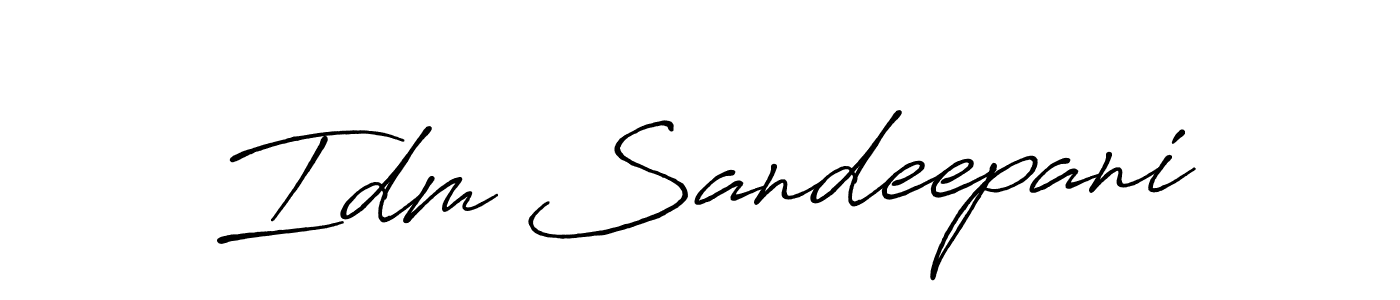 if you are searching for the best signature style for your name Idm Sandeepani. so please give up your signature search. here we have designed multiple signature styles  using Antro_Vectra_Bolder. Idm Sandeepani signature style 7 images and pictures png
