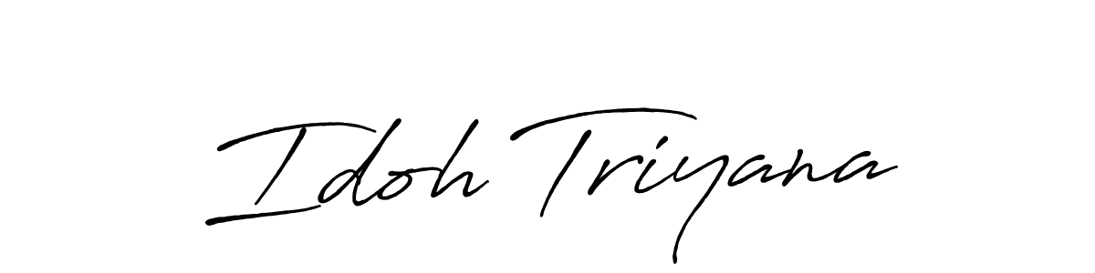 It looks lik you need a new signature style for name Idoh Triyana. Design unique handwritten (Antro_Vectra_Bolder) signature with our free signature maker in just a few clicks. Idoh Triyana signature style 7 images and pictures png