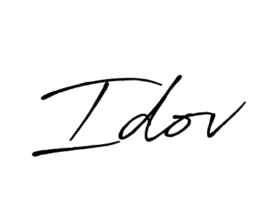 How to make Idov name signature. Use Antro_Vectra_Bolder style for creating short signs online. This is the latest handwritten sign. Idov signature style 7 images and pictures png