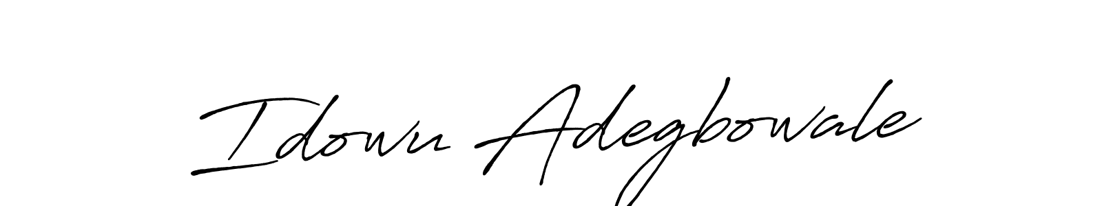 Make a beautiful signature design for name Idowu Adegbowale. With this signature (Antro_Vectra_Bolder) style, you can create a handwritten signature for free. Idowu Adegbowale signature style 7 images and pictures png