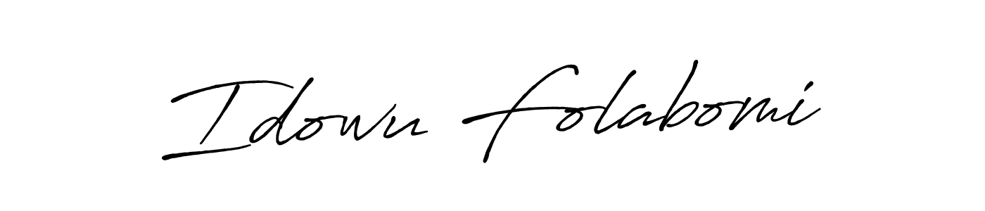 Also we have Idowu Folabomi name is the best signature style. Create professional handwritten signature collection using Antro_Vectra_Bolder autograph style. Idowu Folabomi signature style 7 images and pictures png