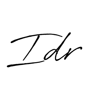 Design your own signature with our free online signature maker. With this signature software, you can create a handwritten (Antro_Vectra_Bolder) signature for name Idr. Idr signature style 7 images and pictures png