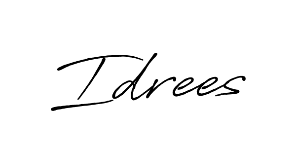 Also we have Idrees name is the best signature style. Create professional handwritten signature collection using Antro_Vectra_Bolder autograph style. Idrees signature style 7 images and pictures png