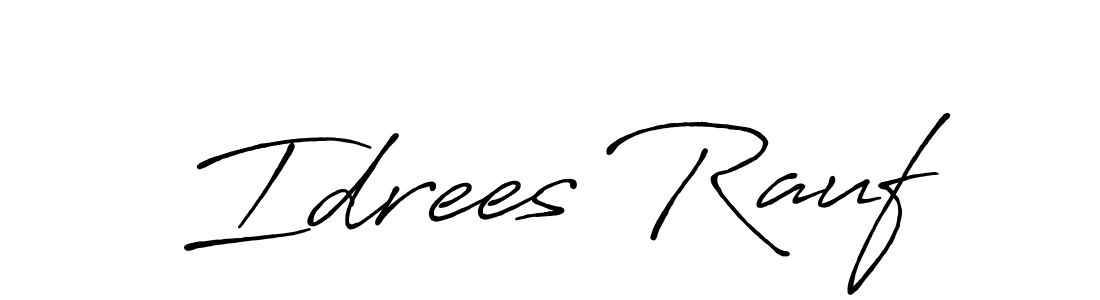 if you are searching for the best signature style for your name Idrees Rauf. so please give up your signature search. here we have designed multiple signature styles  using Antro_Vectra_Bolder. Idrees Rauf signature style 7 images and pictures png
