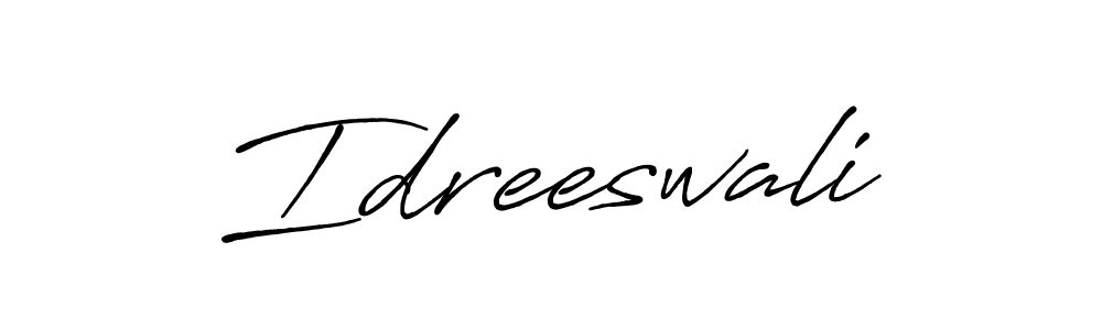 Make a beautiful signature design for name Idreeswali. With this signature (Antro_Vectra_Bolder) style, you can create a handwritten signature for free. Idreeswali signature style 7 images and pictures png