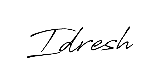 Make a beautiful signature design for name Idresh. With this signature (Antro_Vectra_Bolder) style, you can create a handwritten signature for free. Idresh signature style 7 images and pictures png