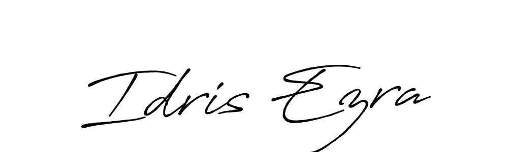 You should practise on your own different ways (Antro_Vectra_Bolder) to write your name (Idris Ezra) in signature. don't let someone else do it for you. Idris Ezra signature style 7 images and pictures png