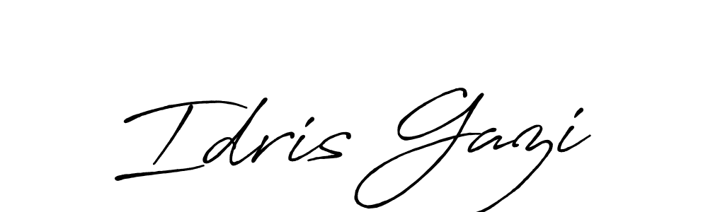 This is the best signature style for the Idris Gazi name. Also you like these signature font (Antro_Vectra_Bolder). Mix name signature. Idris Gazi signature style 7 images and pictures png