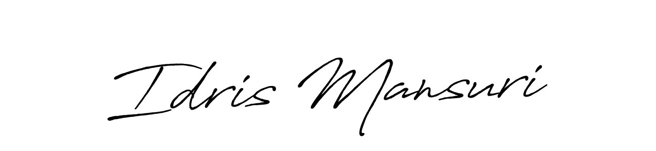 Also You can easily find your signature by using the search form. We will create Idris Mansuri name handwritten signature images for you free of cost using Antro_Vectra_Bolder sign style. Idris Mansuri signature style 7 images and pictures png