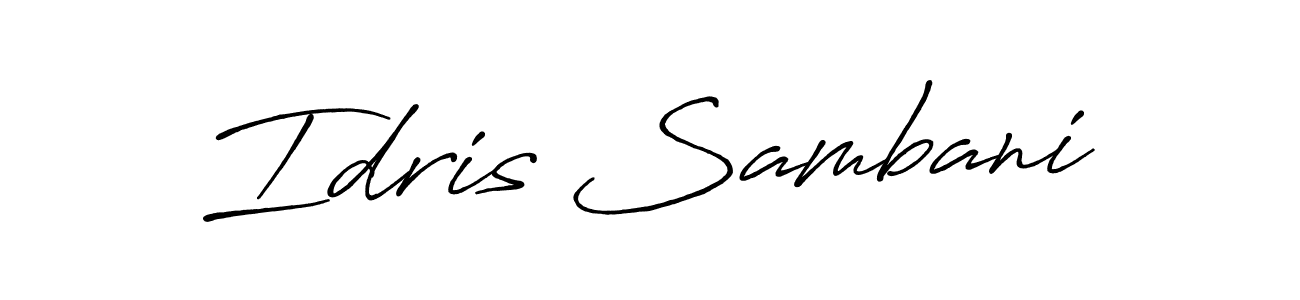 Design your own signature with our free online signature maker. With this signature software, you can create a handwritten (Antro_Vectra_Bolder) signature for name Idris Sambani. Idris Sambani signature style 7 images and pictures png