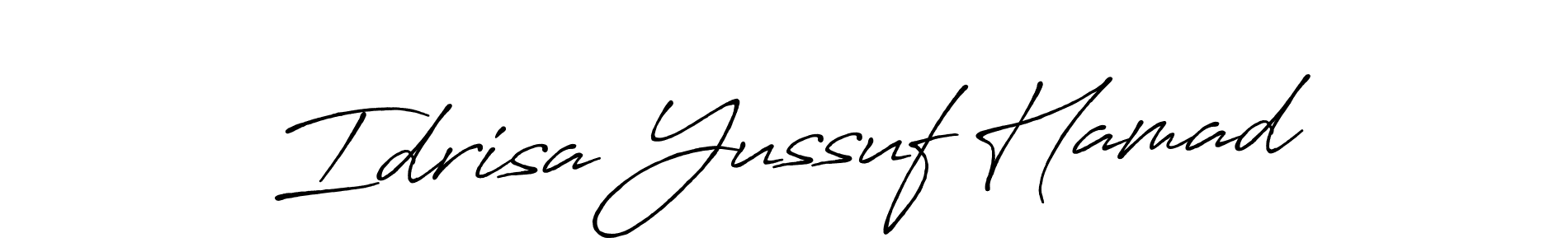 Use a signature maker to create a handwritten signature online. With this signature software, you can design (Antro_Vectra_Bolder) your own signature for name Idrisa Yussuf Hamad. Idrisa Yussuf Hamad signature style 7 images and pictures png