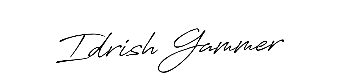 Also You can easily find your signature by using the search form. We will create Idrish Gammer name handwritten signature images for you free of cost using Antro_Vectra_Bolder sign style. Idrish Gammer signature style 7 images and pictures png