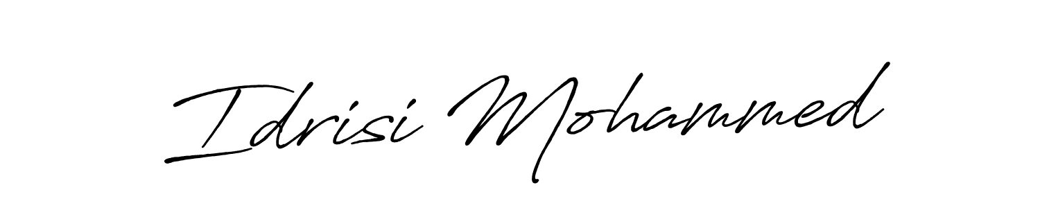 Antro_Vectra_Bolder is a professional signature style that is perfect for those who want to add a touch of class to their signature. It is also a great choice for those who want to make their signature more unique. Get Idrisi Mohammed name to fancy signature for free. Idrisi Mohammed signature style 7 images and pictures png