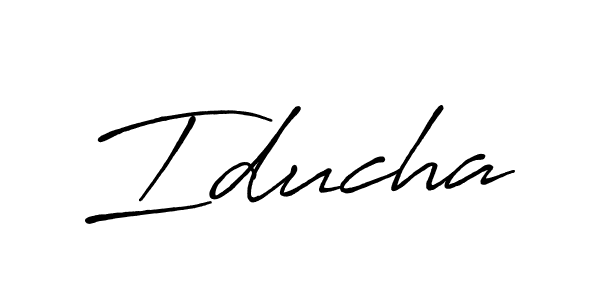 Make a beautiful signature design for name Iducha. With this signature (Antro_Vectra_Bolder) style, you can create a handwritten signature for free. Iducha signature style 7 images and pictures png